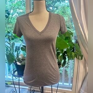 PINK Victoria's Secret Heather Gray V-Neck Tee